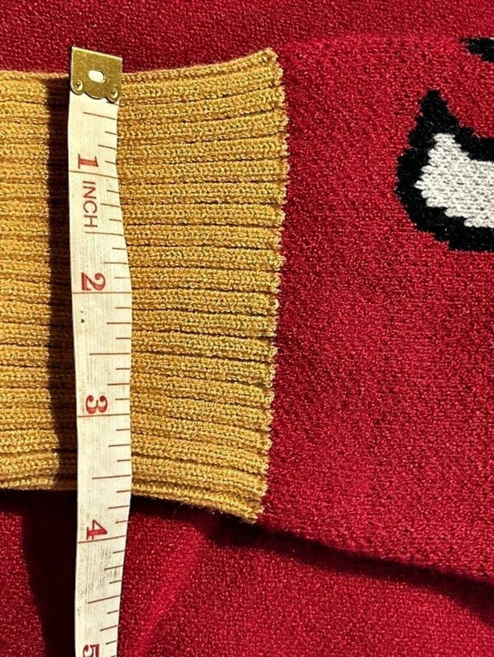 Peanuts Snoopy cardigan in Red & Yellow - Picture 6 of 8